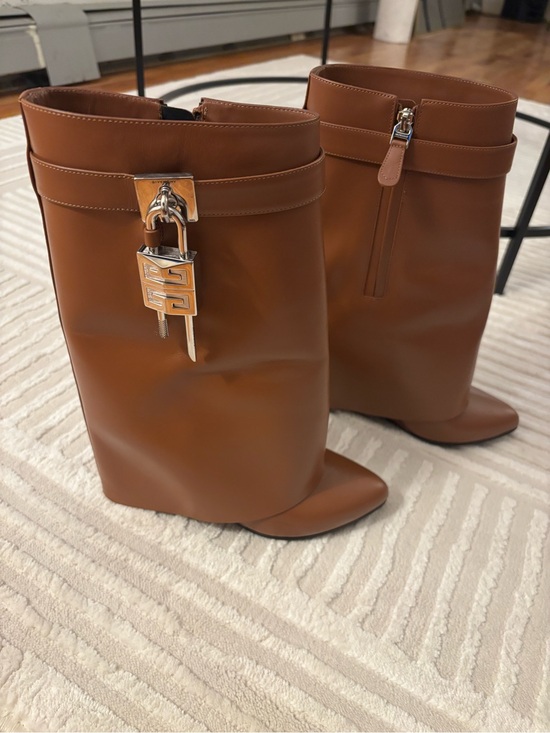 Givenchy Shoes - Givenchy Shark Lock Ankle Boots in leather